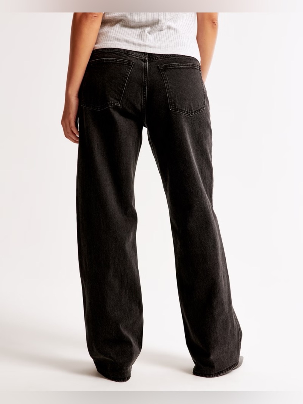 Abercrombie Curve Love Low Rise Ultra Loose Jean Short Inseam streetwear baggy - Picture 4 of 8